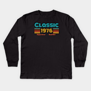 Retro birth year 1976 Kids Long Sleeve T-Shirt